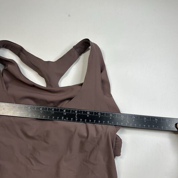 Athleta Tank Top Small 2-In-1 Ultimate Support Brown Purple Sports Bra Tank - Picture 4 of 8